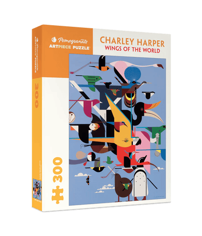 300 Piece Jigsaw Puzzle | Charley Harper Wings of the World Puzzles Pomegranate  Paper Skyscraper Gift Shop Charlotte