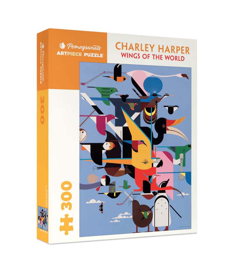 300 Piece Jigsaw Puzzle | Charley Harper Wings of the World Puzzles Pomegranate  Paper Skyscraper Gift Shop Charlotte