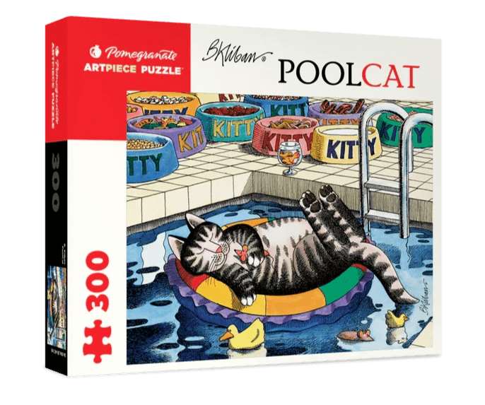 300 Piece Puzzle | B. Kliban: Pool Cat Puzzles Pomegranate  Paper Skyscraper Gift Shop Charlotte