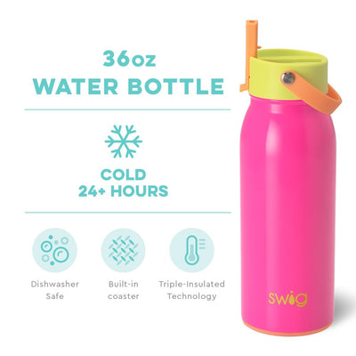 36oz Flip + Sip Bottle | Tutti Frutti Drinkware Swig  Paper Skyscraper Gift Shop Charlotte