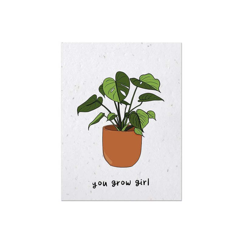 You Grow Girl | Encouragement Card Cards Party Mountain Paper co. Paper Skyscraper Gift Shop Charlotte