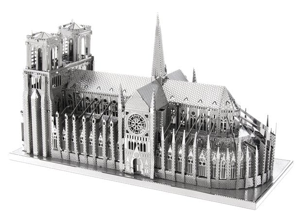 3D Metal Model | Notre Dame Cathedral Arts & Crafts Fascinations  Paper Skyscraper Gift Shop Charlotte