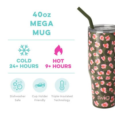 40oz Mega Mug |  On the Prowl Drinkware Swig  Paper Skyscraper Gift Shop Charlotte