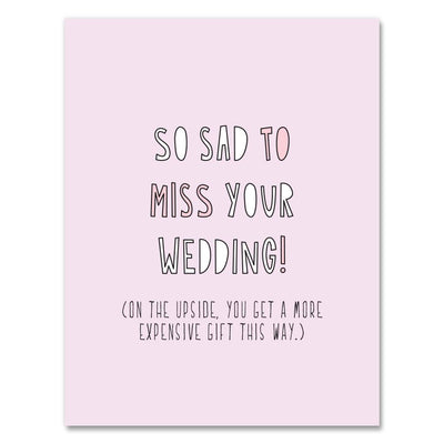 442 - Sad To Miss Your Wedding - A2 card Cards Near Modern Disaster  Paper Skyscraper Gift Shop Charlotte