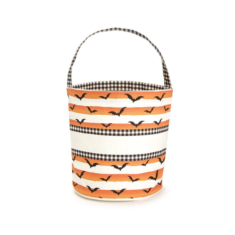 Spooktacular Bucket Bag with Orange Stripes and Gingham Check | Assorted Holiday Two&