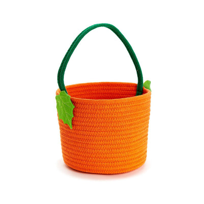 Trick-or-Treat Hand-Crafted Halloween Basket with Handle and Appliqué Details | Assorted - Cotton/Polyester Holiday Two's Company  Paper Skyscraper Gift Shop Charlotte