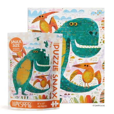 48 Piece Puzzle Snax  | T-Rex And Friends  WERKSHOPPE  Paper Skyscraper Gift Shop Charlotte