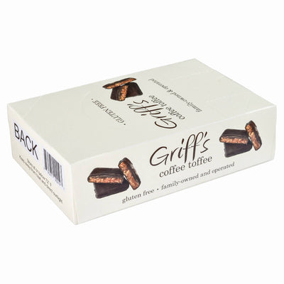 Griff's Coffee Toffee - 1oz Dark Chocolate Toffee Chapel Hill Toffee Paper Skyscraper Gift Shop Charlotte