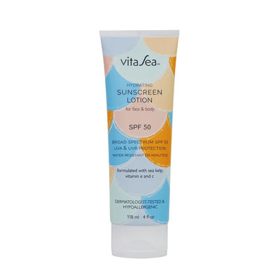 4oz Hydrating Sunscreen Lotion SPF 50 Summer VitaSea  Paper Skyscraper Gift Shop Charlotte