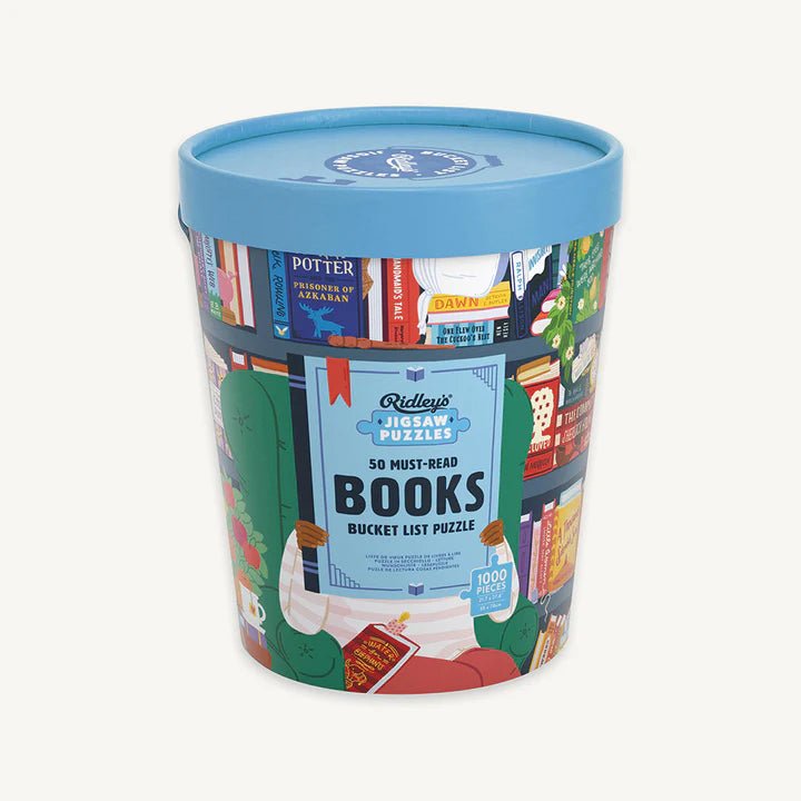 50 Must-Read Books of the World Bucket List 1000-Piece Puzzle Puzzles Chronicle  Paper Skyscraper Gift Shop Charlotte