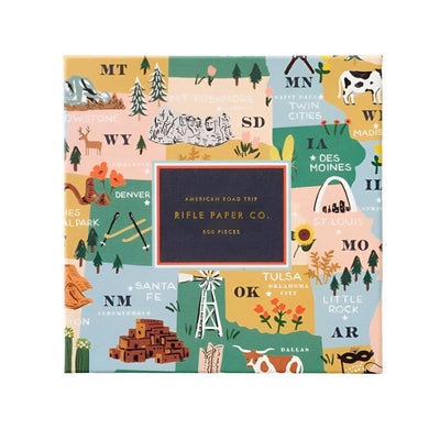 500 PIECE Jigsaw Puzzle | American Road Trip Puzzles Rifle Paper Co  Paper Skyscraper Gift Shop Charlotte