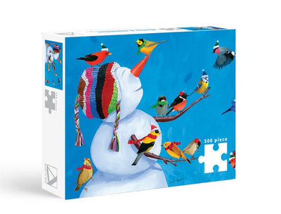 500 Piece Jigsaw Puzzle | Birdies & Snowman Holiday Allport Editions  Paper Skyscraper Gift Shop Charlotte