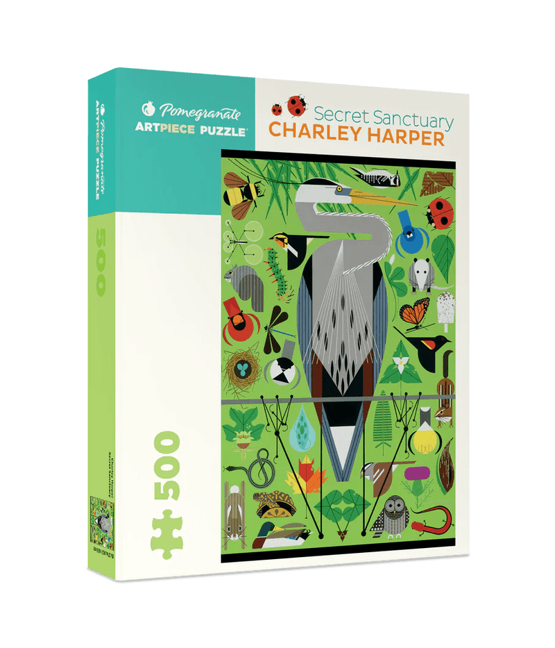 500 Piece Jigsaw Puzzle | Charley  Harper: Secret Sanctuary Jigsaw Puzzles Pomegranate  Paper Skyscraper Gift Shop Charlotte