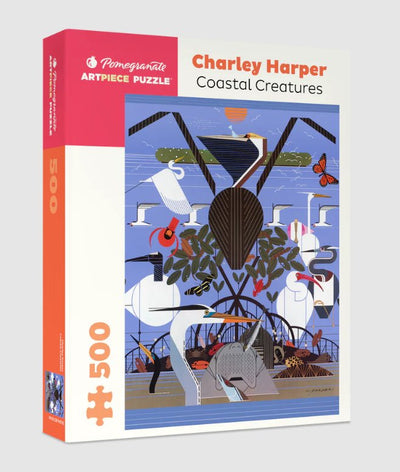 500 Piece Puzzle | Charley Harper: Coastal Creatures Puzzles Pomegranate  Paper Skyscraper Gift Shop Charlotte