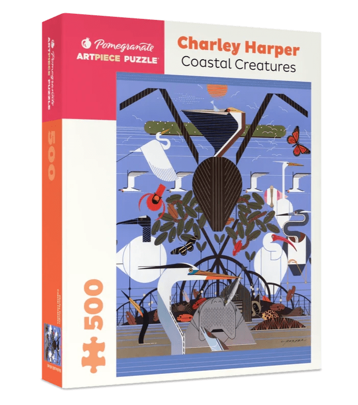 500 Piece Puzzle | Charley Harper: Coastal Creatures Puzzles Pomegranate  Paper Skyscraper Gift Shop Charlotte