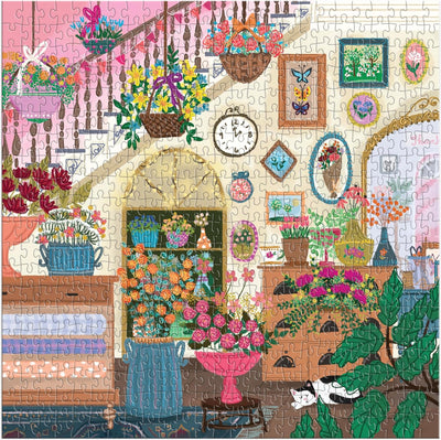 500-PIECE PUZZLE | House Box Joy Laforme Flower Shop Fun Chronicle  Paper Skyscraper Gift Shop Charlotte