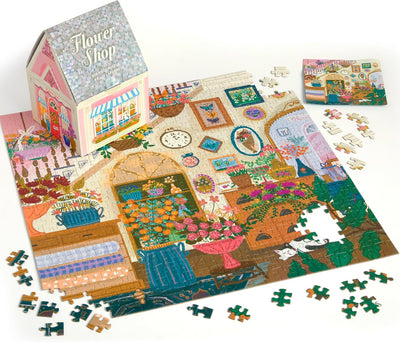 500-PIECE PUZZLE | House Box Joy Laforme Flower Shop Fun Chronicle  Paper Skyscraper Gift Shop Charlotte