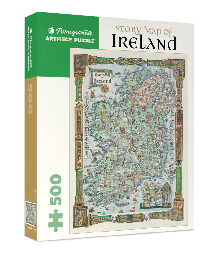 500 Piece Puzzle | Story Map of Ireland Puzzles Pomegranate  Paper Skyscraper Gift Shop Charlotte