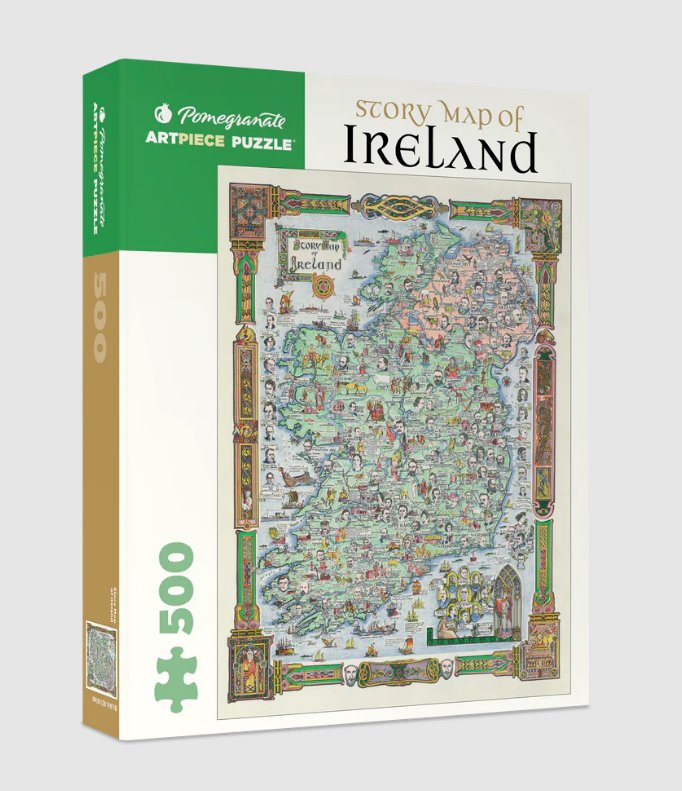 500 Piece Puzzle | Story Map of Ireland Puzzles Pomegranate  Paper Skyscraper Gift Shop Charlotte