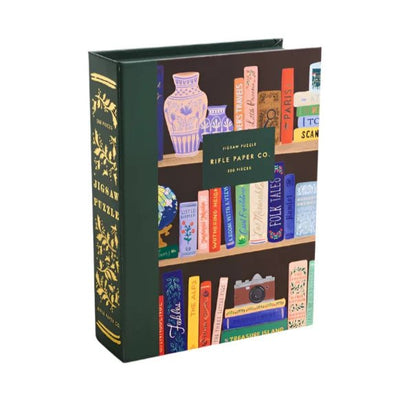 500 Pieces Jigsaw Puzzle |  Bookshelf Playing Cards Rifle Paper Co  Paper Skyscraper Gift Shop Charlotte