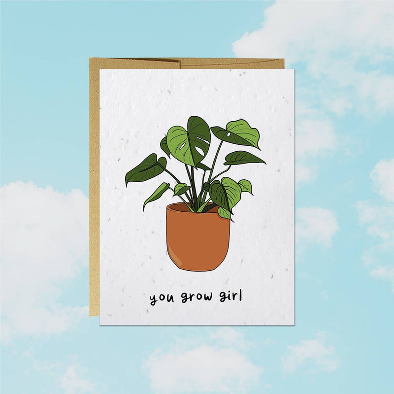 You Grow Girl | Encouragement Card Cards Party Mountain Paper co. Paper Skyscraper Gift Shop Charlotte