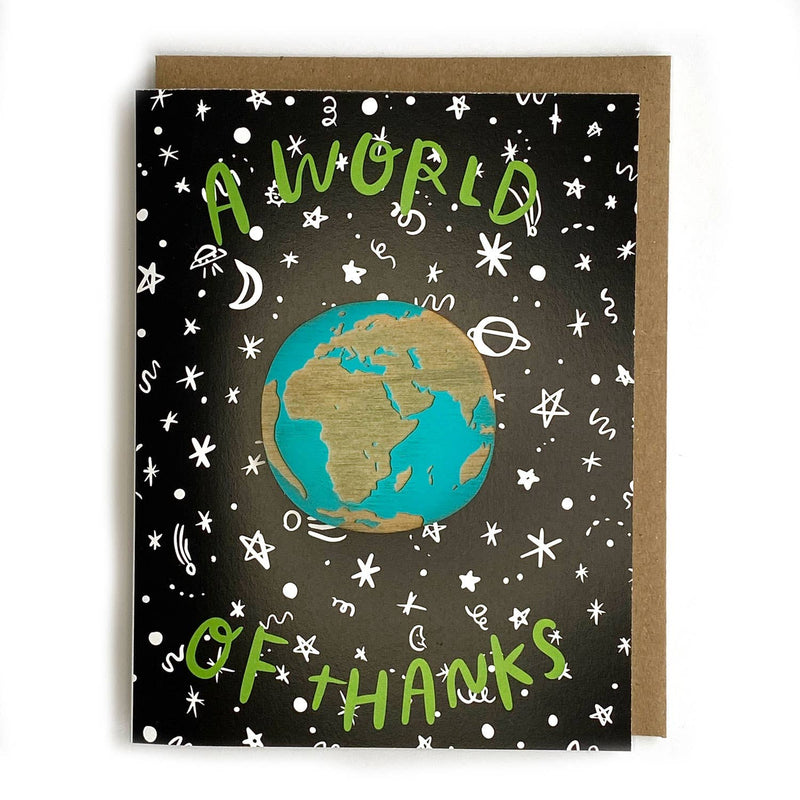 World of Thanks Magnet w/ Card: Magnet w/ Card Cards SnowMade  Paper Skyscraper Gift Shop Charlotte