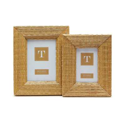 5x7 Woven Reeds | Cane Photo Frame Frame Two's Company  Paper Skyscraper Gift Shop Charlotte