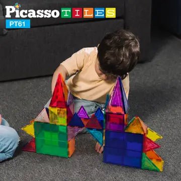 61pc Magnetic Tileset Kids Learning Picasso Tiles  Paper Skyscraper Gift Shop Charlotte