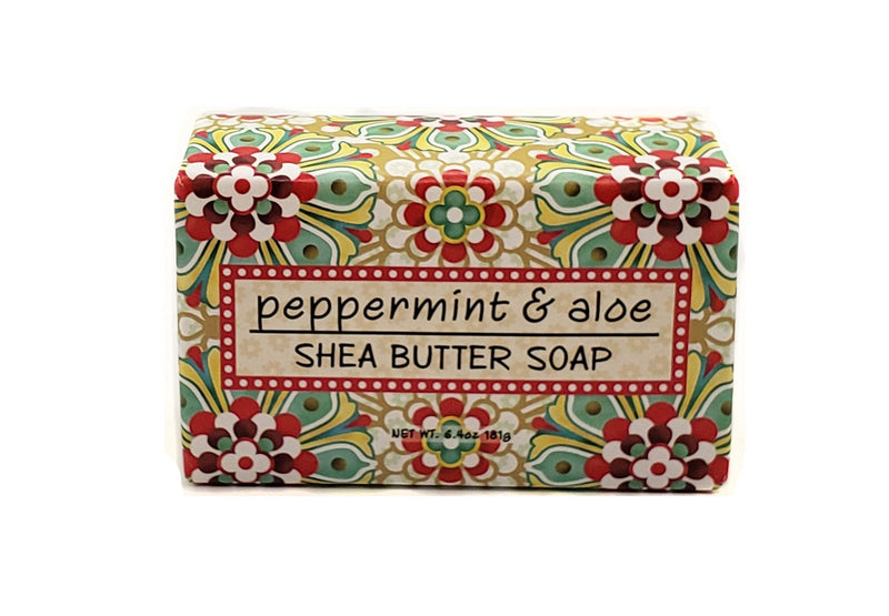 6.4 oz Peppermint and Aloe Soap Bar Beauty Greenwich Bay Trading Co  Paper Skyscraper Gift Shop Charlotte