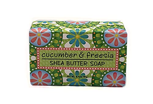 6.4oz Cucumber & Freesia Bar Soap Beauty Greenwich Bay Trading Co  Paper Skyscraper Gift Shop Charlotte