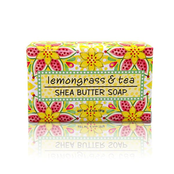 6.4oz Lemongrass & Tea Bar Soap Beauty Greenwich Bay Trading Co  Paper Skyscraper Gift Shop Charlotte