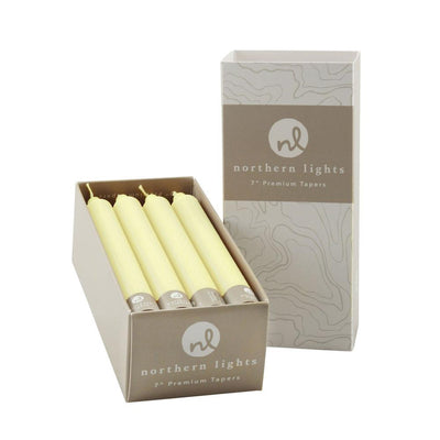 7" Tapers - Ivory Candles Northern Lights Candles  Paper Skyscraper Gift Shop Charlotte