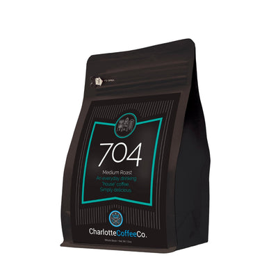 704 Medium Roast Blend Coffee 12oz Coffee Charlotte Coffee Co  Paper Skyscraper Gift Shop Charlotte