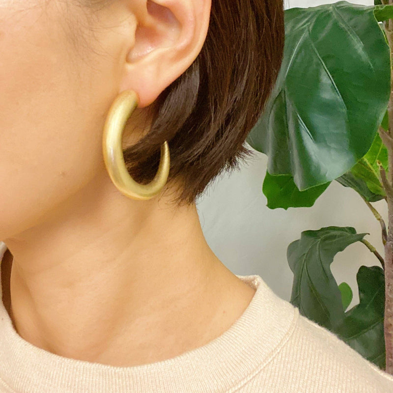 So Smooth Daily Hoop Earrings: Silver  Ellison+Young  Paper Skyscraper Gift Shop Charlotte