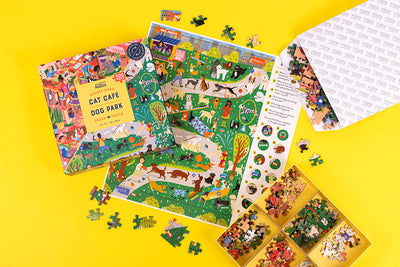 500 Piece Jigsaw Puzzle | Cat Cafe & Dog Park Jigsaw Puzzles Professor Puzzle Ltd  Paper Skyscraper Gift Shop Charlotte