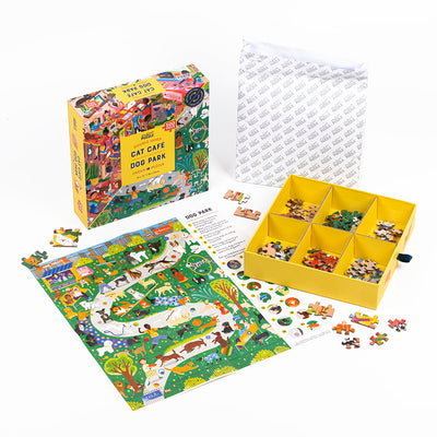 500 Piece Jigsaw Puzzle | Cat Cafe & Dog Park Jigsaw Puzzles Professor Puzzle Ltd  Paper Skyscraper Gift Shop Charlotte