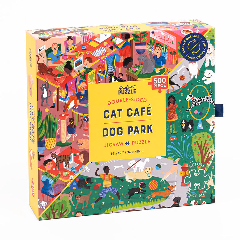 500 Piece Jigsaw Puzzle | Cat Cafe & Dog Park Jigsaw Puzzles Professor Puzzle Ltd  Paper Skyscraper Gift Shop Charlotte