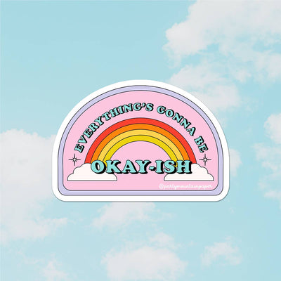 Everything's Gonna Be Okay-ish Sticker Stickers Party Mountain Paper co. Paper Skyscraper Gift Shop Charlotte