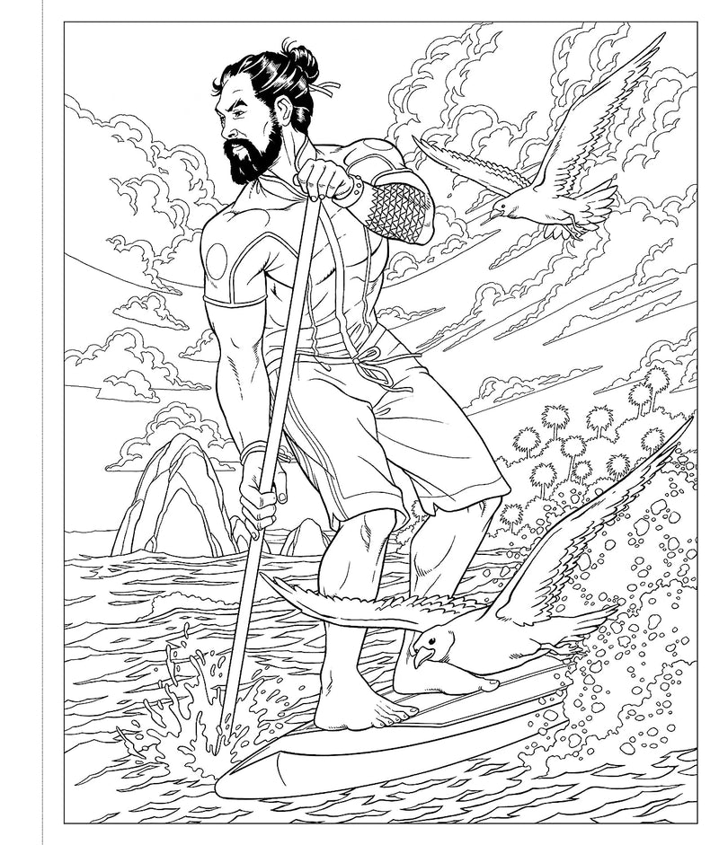 Crush and Color Jason Momoa A Coloring Book of Fantasies with an Epi