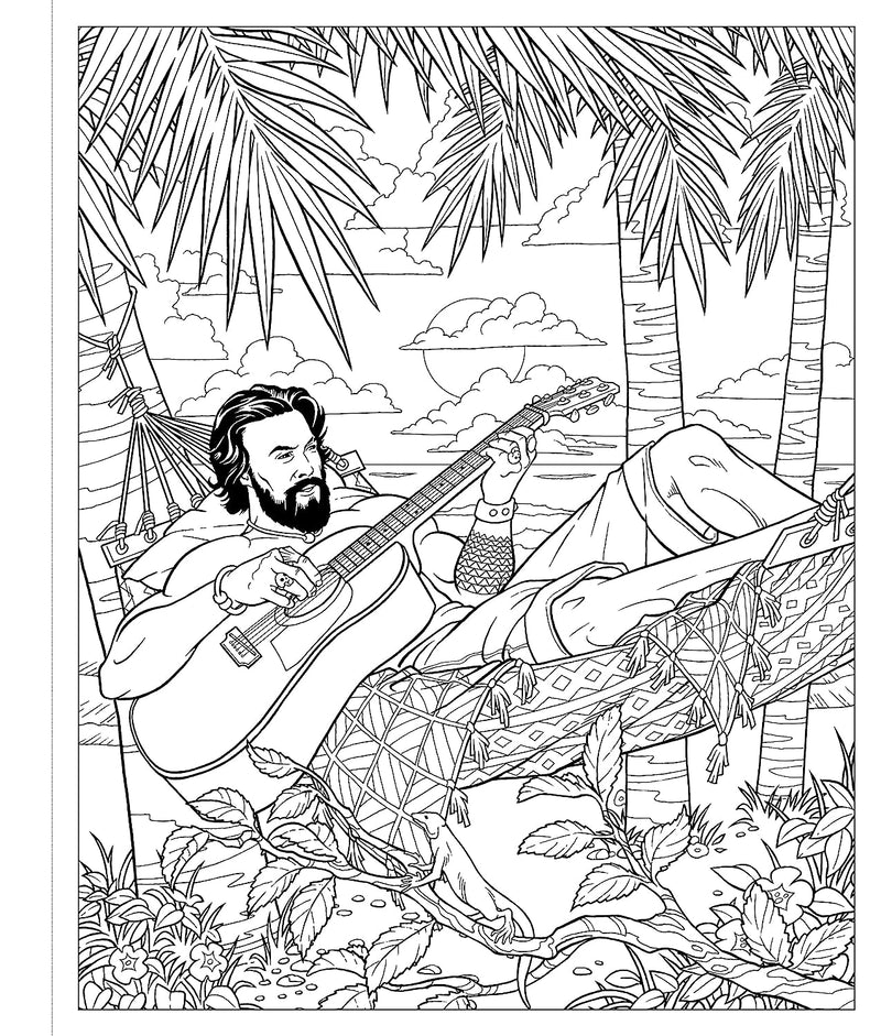 Crush and Color Jason Momoa A Coloring Book of Fantasies with an Epi