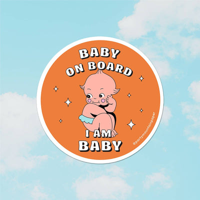 Baby On Board Bumper Sticker Stickers Party Mountain Paper co. Paper Skyscraper Gift Shop Charlotte