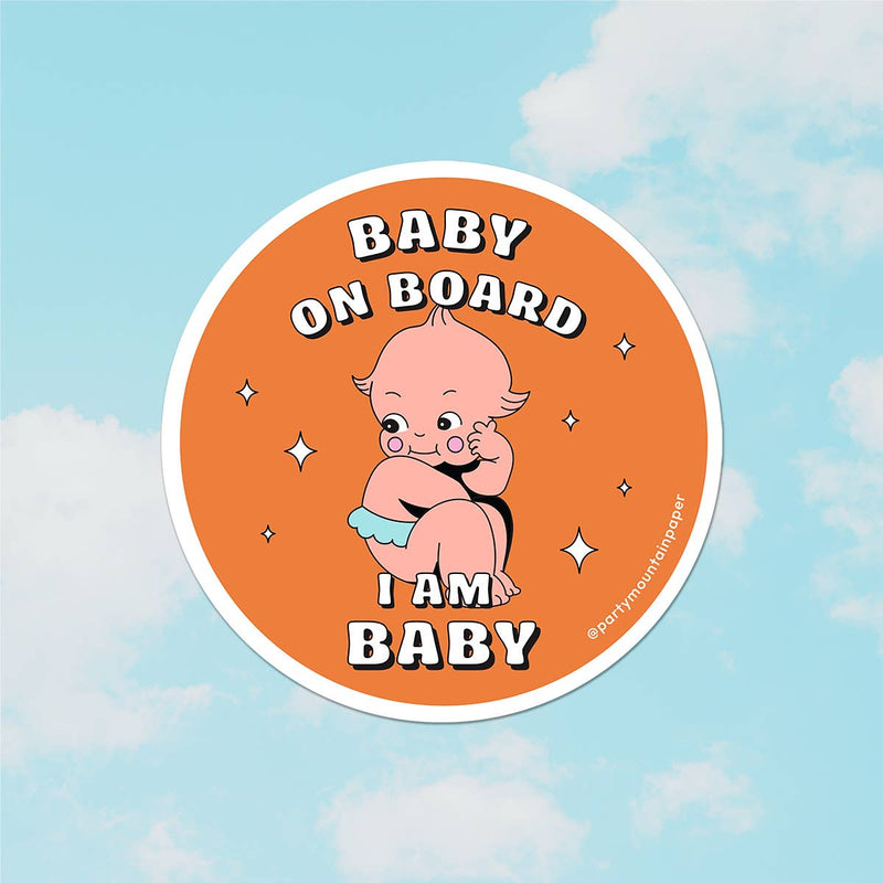 Baby On Board Bumper Sticker Stickers Party Mountain Paper co. Paper Skyscraper Gift Shop Charlotte