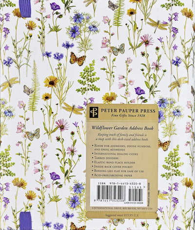 Wildflower Garden Large Address Book Stationery Peter Pauper Press, Inc.  Paper Skyscraper Gift Shop Charlotte