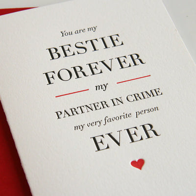 Besties Forever Card Cards Steel Petal Press  Paper Skyscraper Gift Shop Charlotte