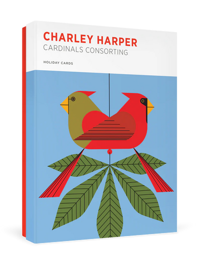 Charley Harper: Cardinals Consorting Holiday Cards Boxed Holiday Cards Pomegranate  Paper Skyscraper Gift Shop Charlotte