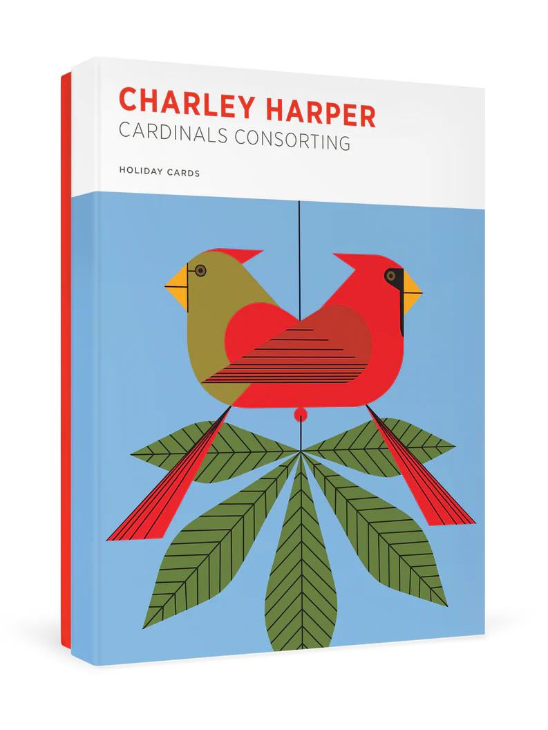 Charley Harper: Cardinals Consorting Holiday Cards Boxed Holiday Cards Pomegranate  Paper Skyscraper Gift Shop Charlotte