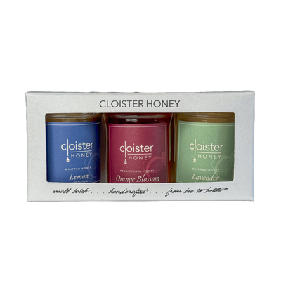 Trio Pack Lavender, Lemon, Orange Blossom food Cloister Honey  Paper Skyscraper Gift Shop Charlotte