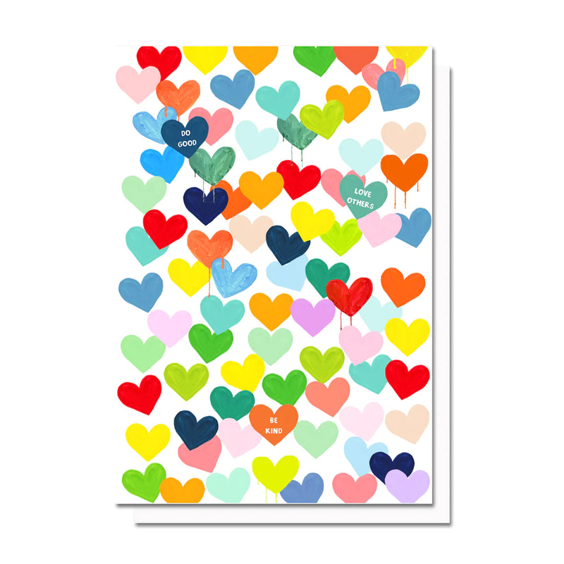 Confetti Hearts Wall Card | Just Because Card Cards Evelyn Henson  Paper Skyscraper Gift Shop Charlotte