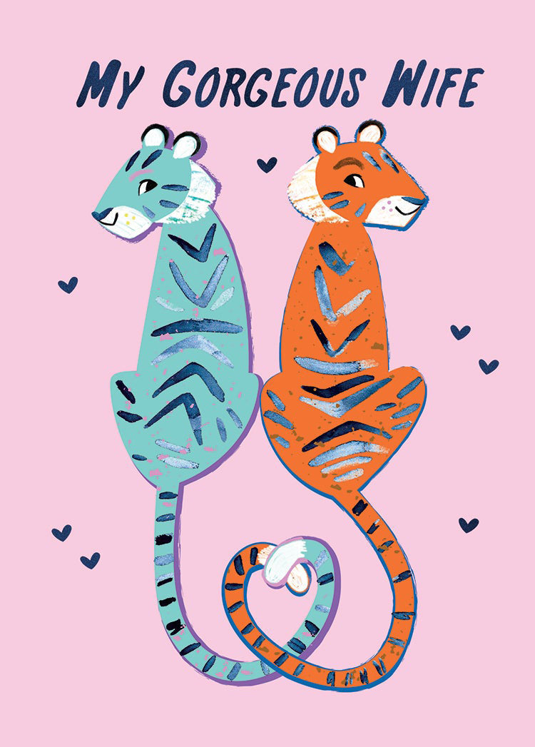 Trendy Tiger Couple Card Cards Design Design  Paper Skyscraper Gift Shop Charlotte