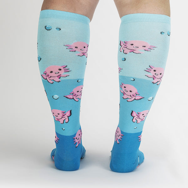 Dancing Axolotl Knee High Socks Socks Sock It to Me  Paper Skyscraper Gift Shop Charlotte